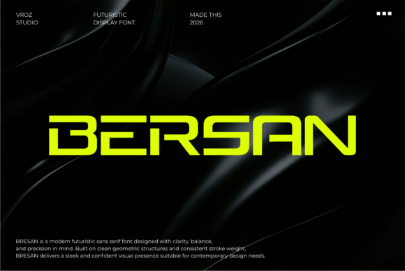 Bersan: A Futuristic Display Font for Modern Web Design