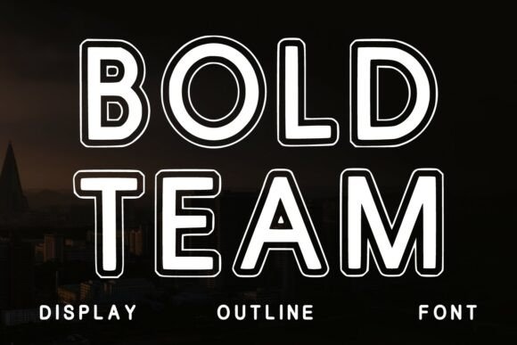 Bold Team Font for Editorial Design