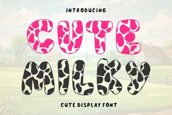 Cute Milky: A Playful Display Font for Branding
