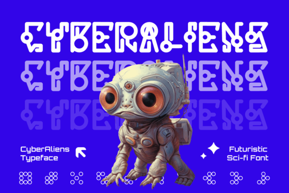 Cyber Aliens Font for Bold Editorial Design