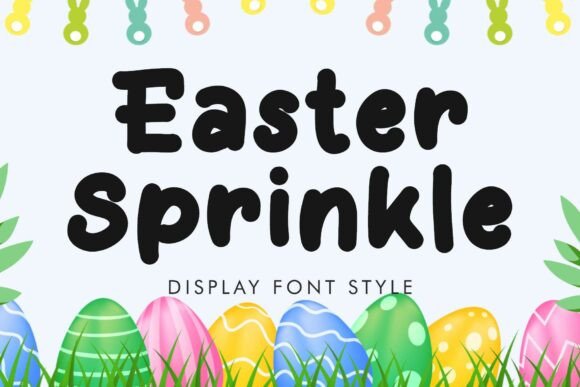 Easter Sprinkle Font for Spring Design