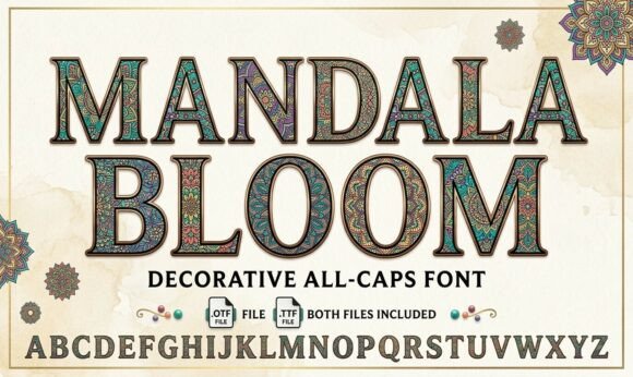 Mandala Bloom Font Review