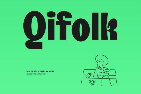 Qifolk: Bold Display Font for Food Branding