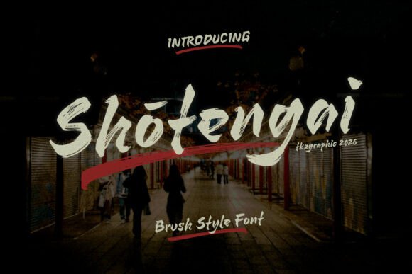 Shotengai Brush Font