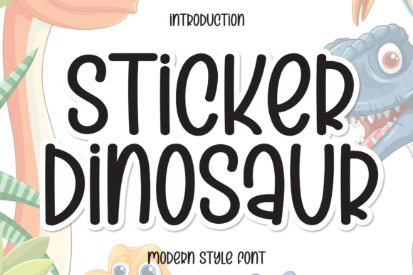 Sticker Dinosaur Font Review